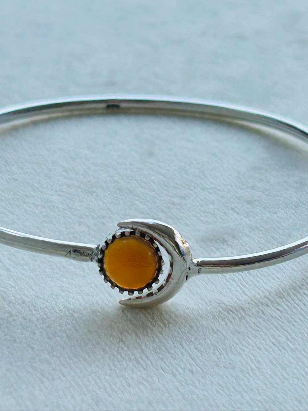 925 Sterling Silver and Carnelian Bracelet – Handmade in India